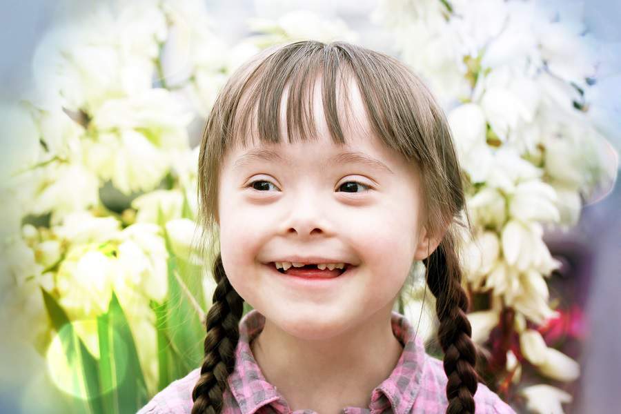 Meisje met down syndroom