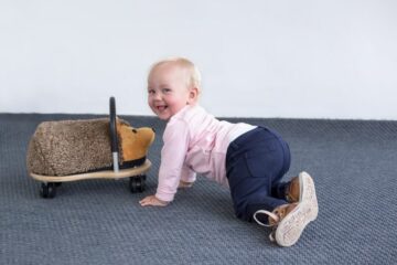 Baby met wheelybug