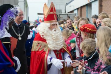 Sinterklaas bij de intocht in Enschede