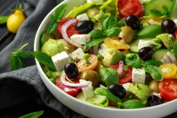 Kan je deze Griekse salade eten met feta als je zwanger bent