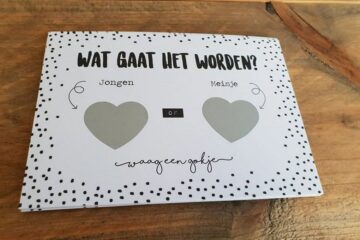 Gender reveal kraskaart