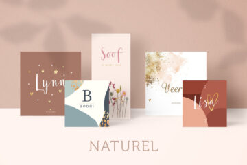 Geboortekaartjes in het thema Naturel