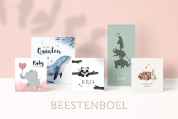Geboortekaartjes in het thema Beestenboel