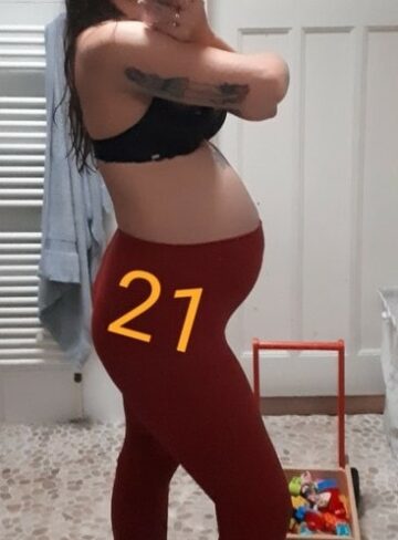 Buikfoto bij 21 weken zwanger