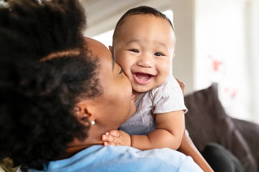 Baby met een van populaire babynamen in 2022