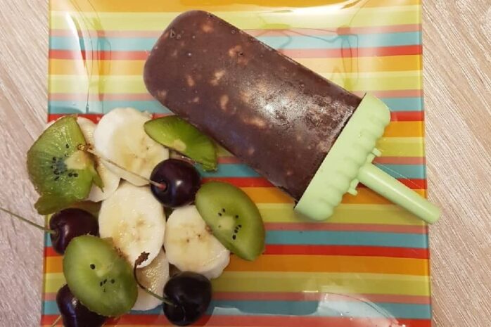 Choco banaan waterijsje voor baby