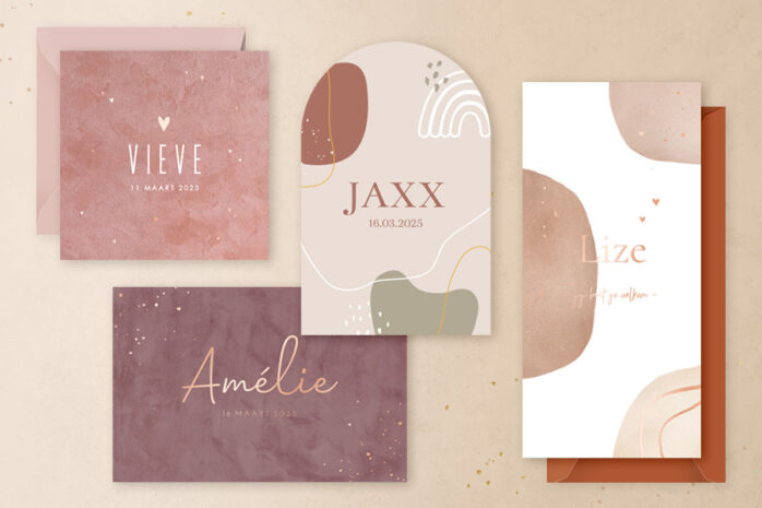 Soft & natural geboortekaartjes
