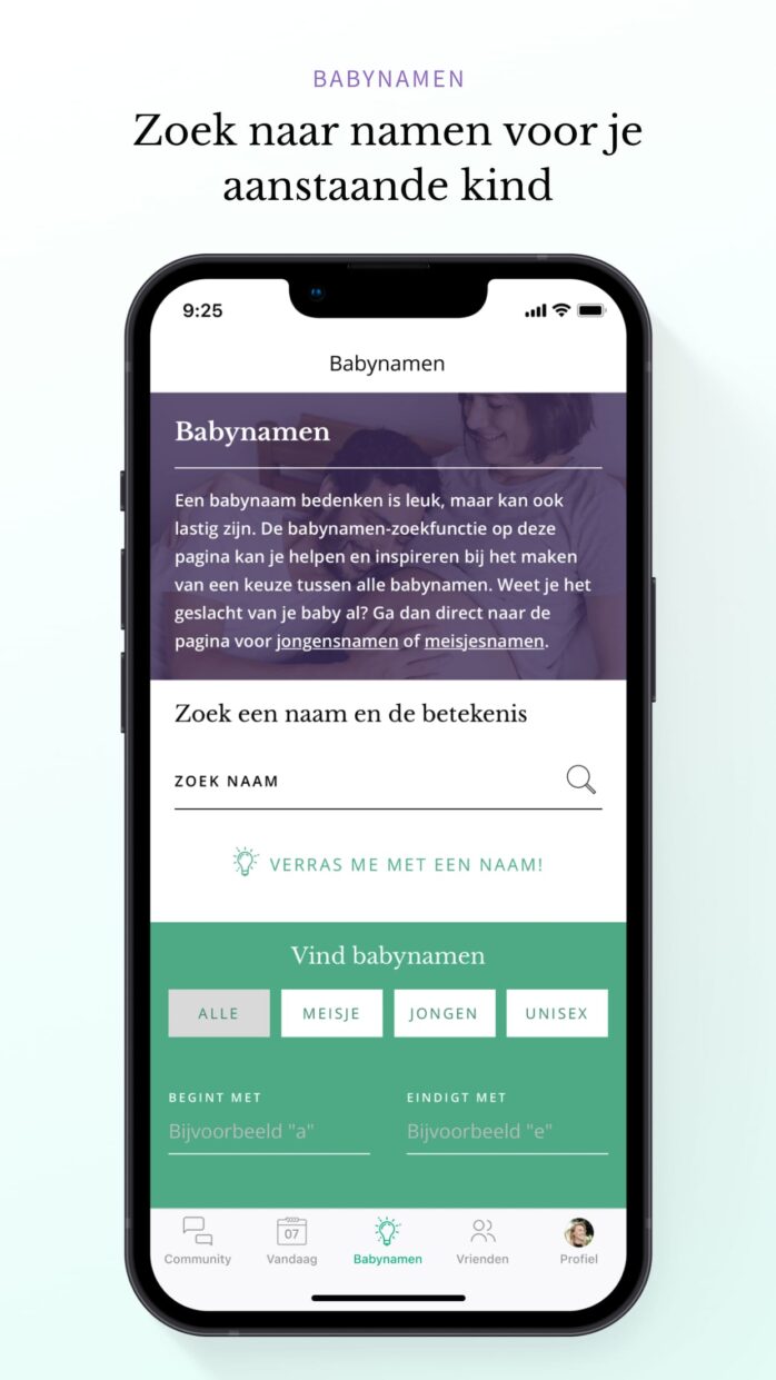 babynamen in de 24baby app