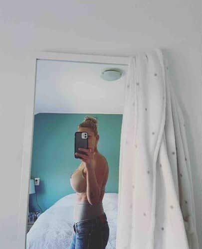 jess36 8 weken zwangere buik