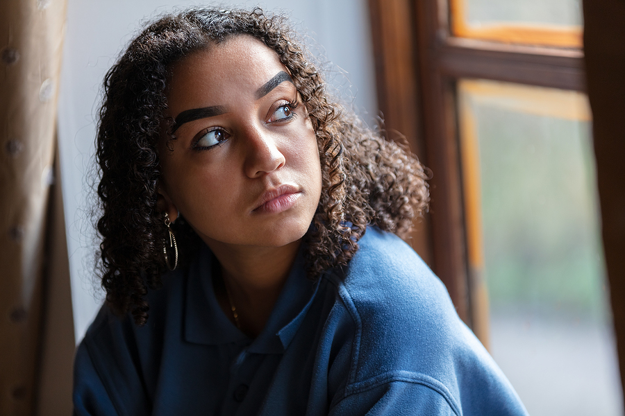 Verdrietige vrouw heeft vaginisme