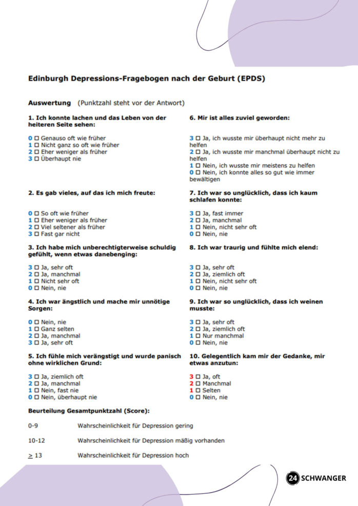 Wochenbettdepression Test-2