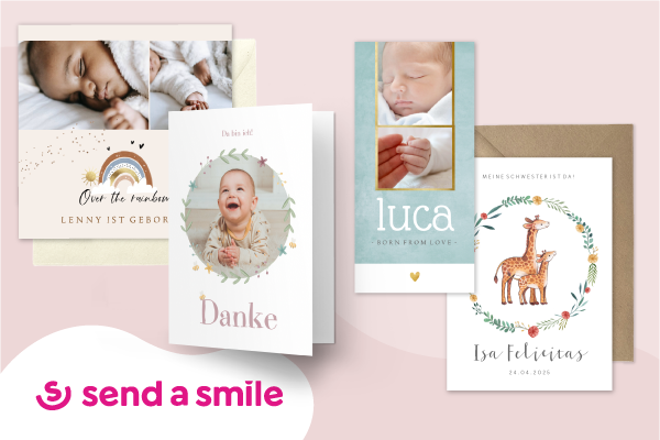 Geburtskarten von send a smile