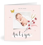 Geburtskarten mit dem Vornamen Aaliya