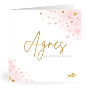 Geburtskarten mit dem Vornamen Agnes