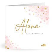 Geboortekaartjes met de naam Alana