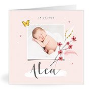 Geburtskarten mit dem Vornamen Alea