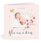 Geburtskarten mit dem Vornamen Alexandra