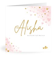 Geboortekaartjes met de naam Alisha