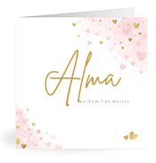 Geburtskarten mit dem Vornamen Alma