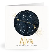 Geburtskarten mit dem Vornamen Alva