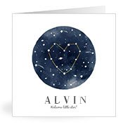 Geburtskarten mit dem Vornamen Alvin