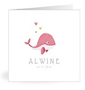Geburtskarten mit dem Vornamen Alwine