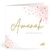 Geboortekaartjes met de naam Amanah