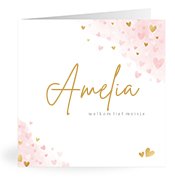 Geburtskarten mit dem Vornamen Amelia
