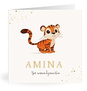 Geburtskarten mit dem Vornamen Amina