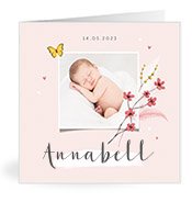 Geburtskarten mit dem Vornamen Annabell