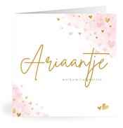 Geboortekaartjes met de naam Ariaantje