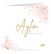 Geburtskarten mit dem Vornamen Aylin