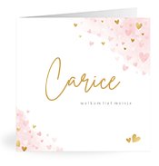 Geboortekaartjes met de naam Carice
