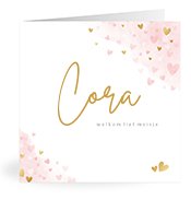 Geburtskarten mit dem Vornamen Cora