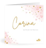 Geboortekaartjes met de naam Corina