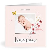Geboortekaartjes met de naam Davina