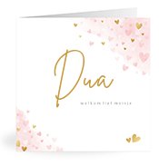 Geboortekaartjes met de naam Dua