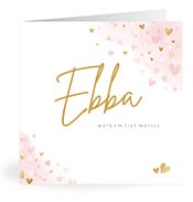 Geboortekaartjes met de naam Ebba