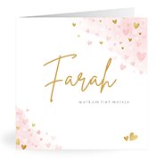 Geboortekaartjes met de naam Farah