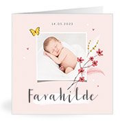 Geboortekaartjes met de naam Farahilde