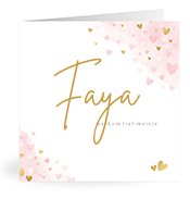 Geboortekaartjes met de naam Faya