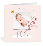 Geburtskarten mit dem Vornamen Flor
