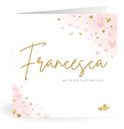 Geboortekaartjes met de naam Francesca