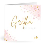 Geboortekaartjes met de naam Gretha