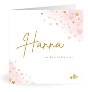 Geburtskarten mit dem Vornamen Hanna