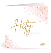 Geboortekaartjes met de naam Hetty
