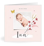Geburtskarten mit dem Vornamen Ina