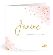 Geboortekaartjes met de naam Janine