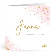 Geboortekaartjes met de naam Janna