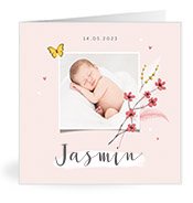 Geburtskarten mit dem Vornamen Jasmin